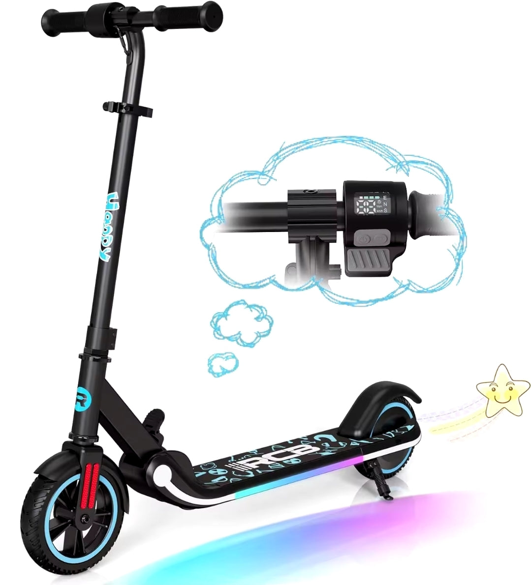 Foldable Electric Scooter with Bluetooth Speaker