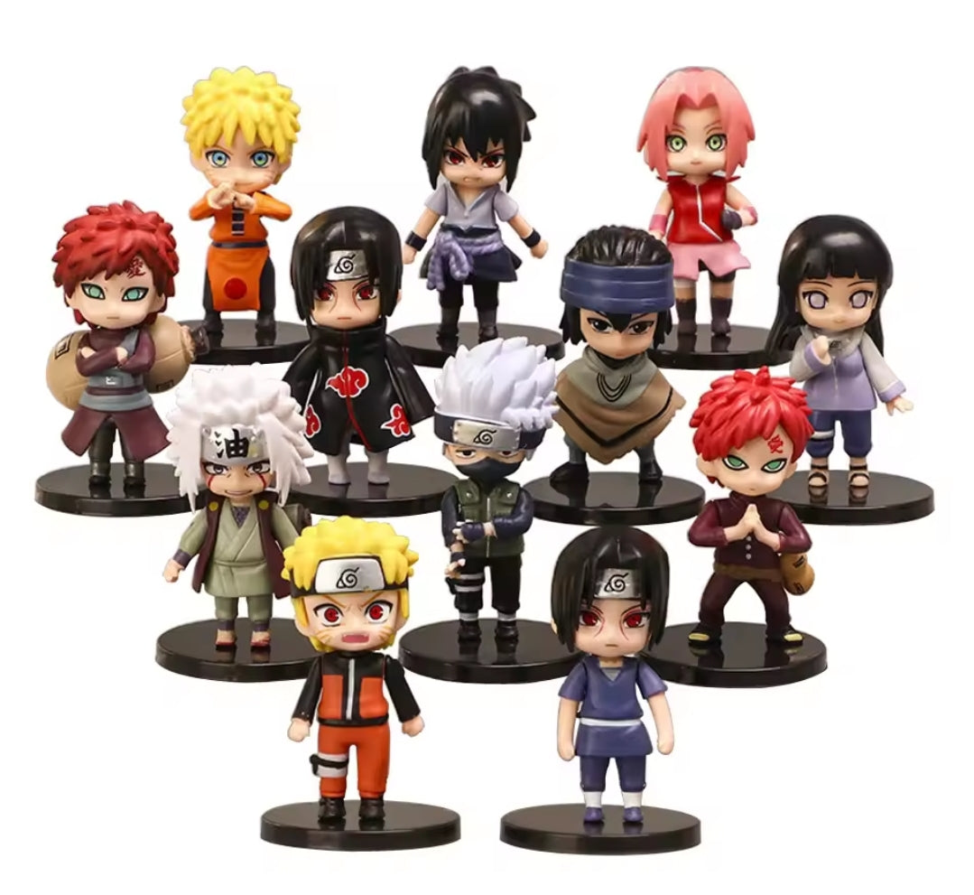 12-Piece Anime-Inspired Toy Model Set Collectables