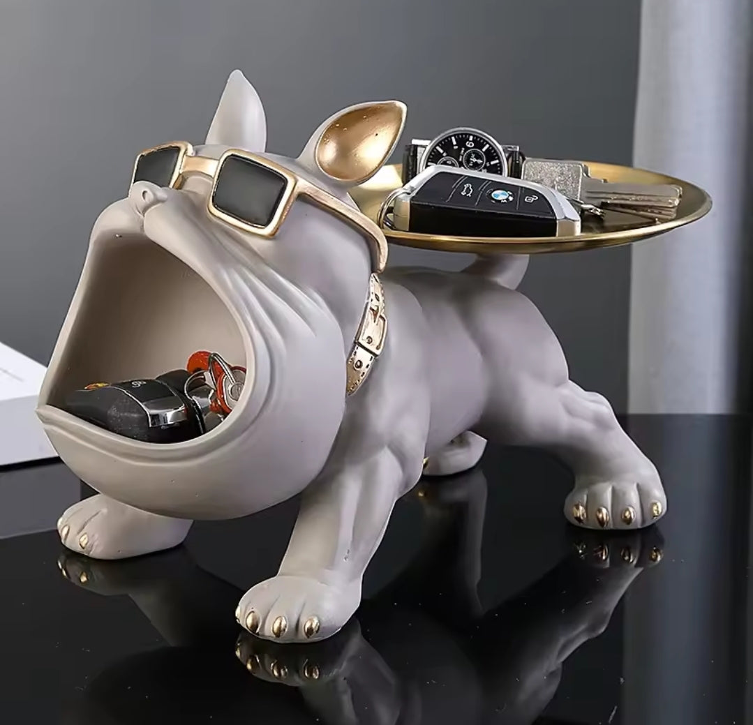 Resin Bulldog Key & Small Item Holder