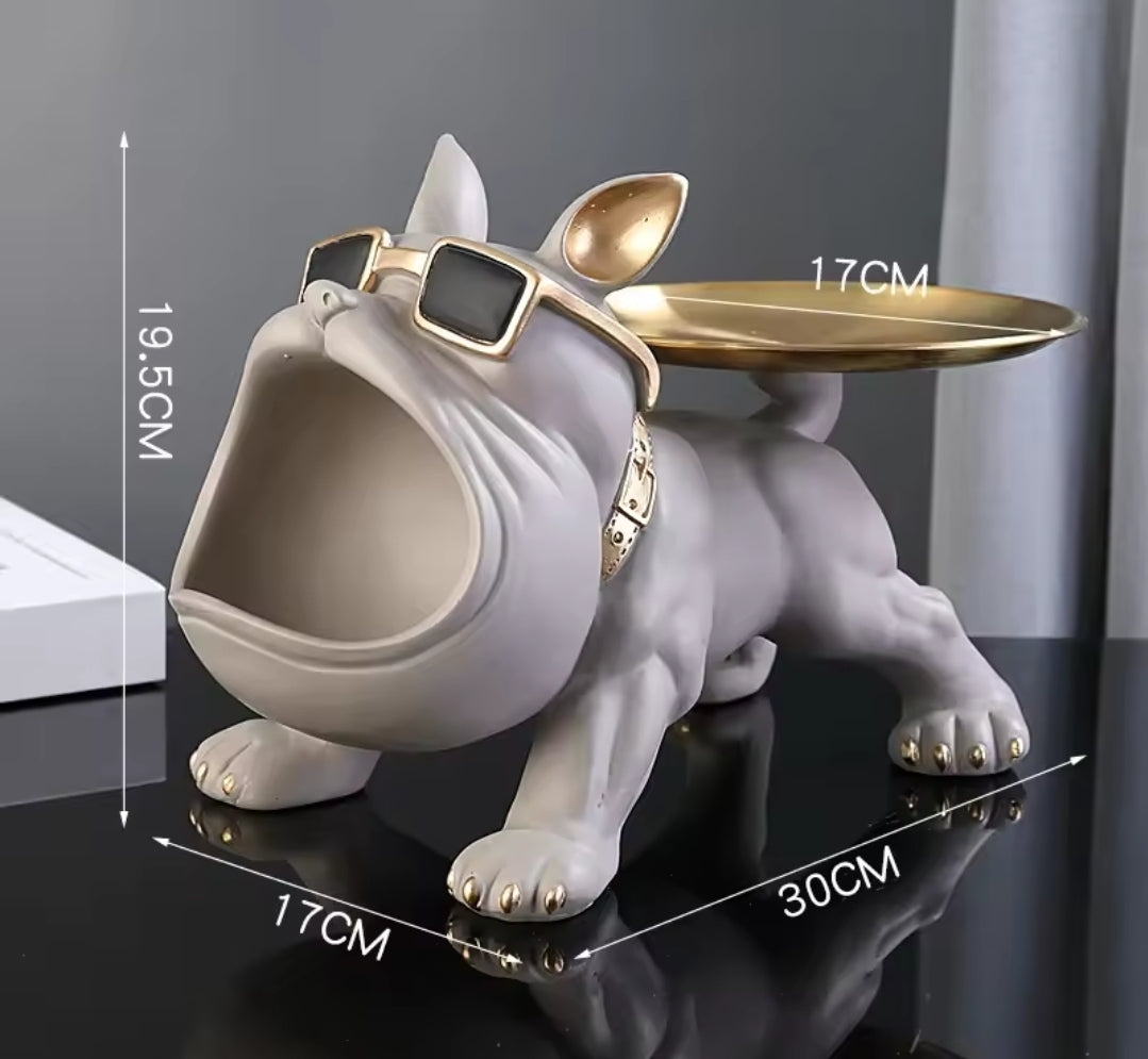 Resin Bulldog Key & Small Item Holder