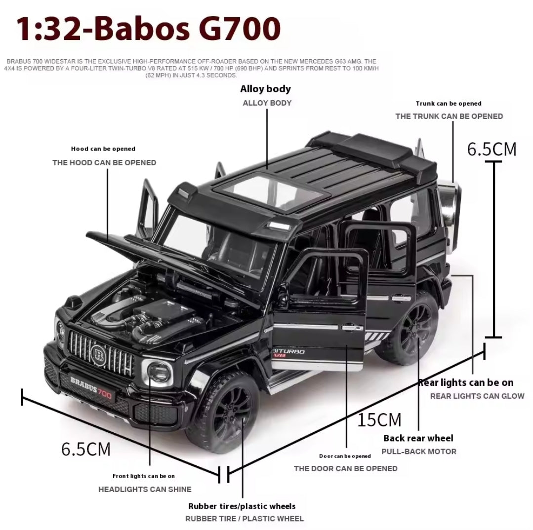 Die-Cast Mercedes Brabus G Wagon G700 Model Collectible Car