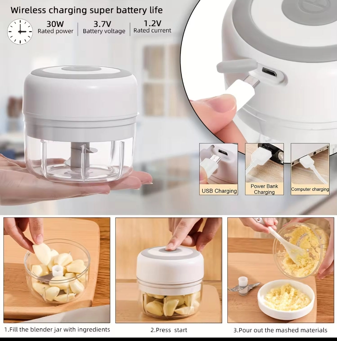 Electric Kitchen Food Chopper – USB Rechargeable 250ml