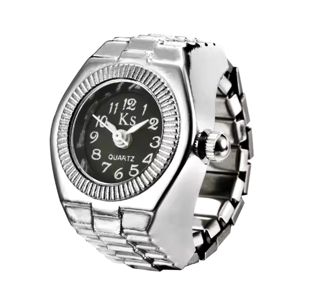 Vintage Funky Punk Finger Watch Rings