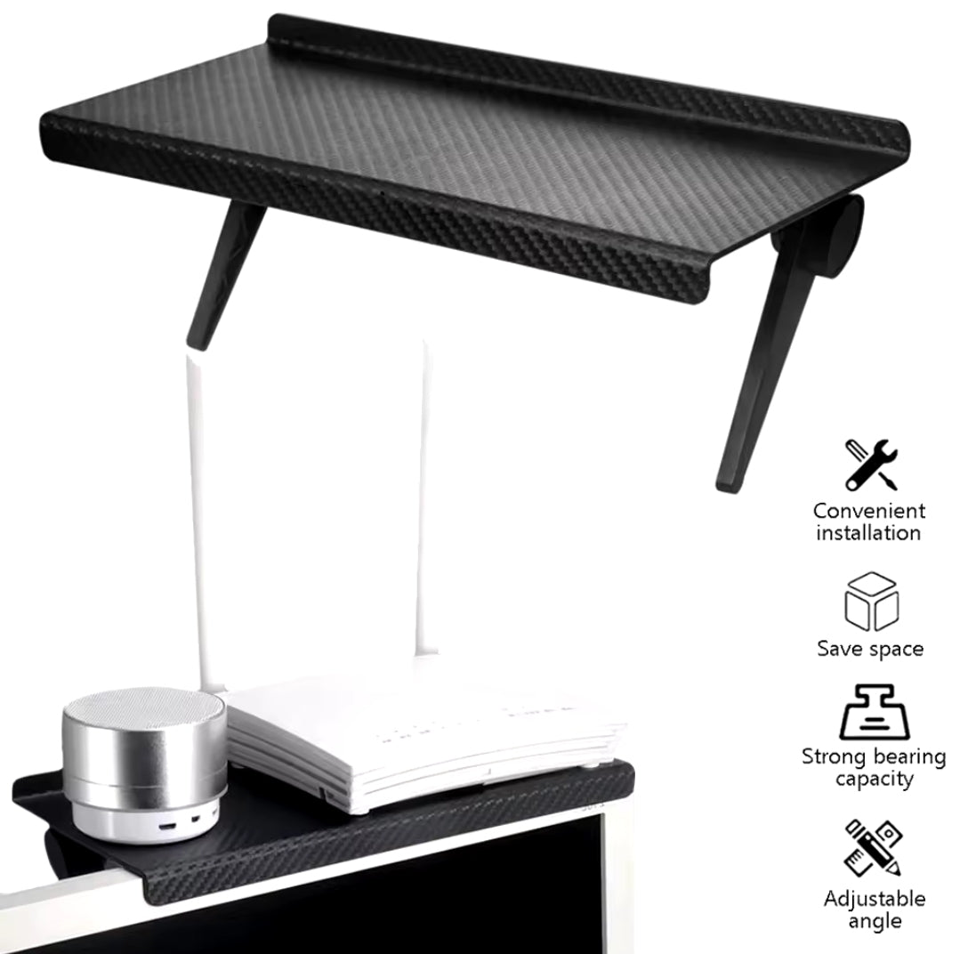 No-Drill Black De-Clutter Shelf