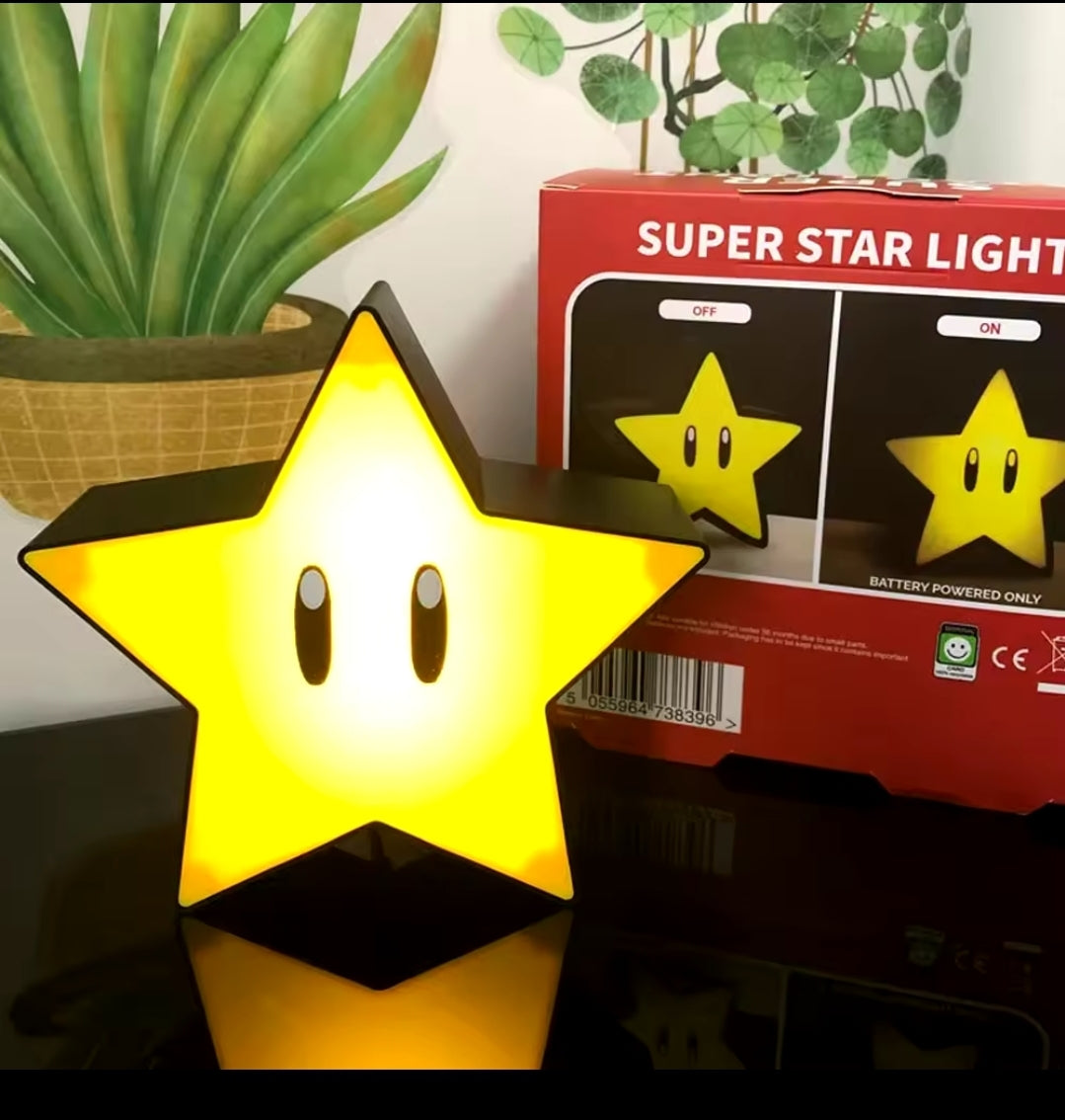 Mario Bros Style Yellow Star Night Light – LED