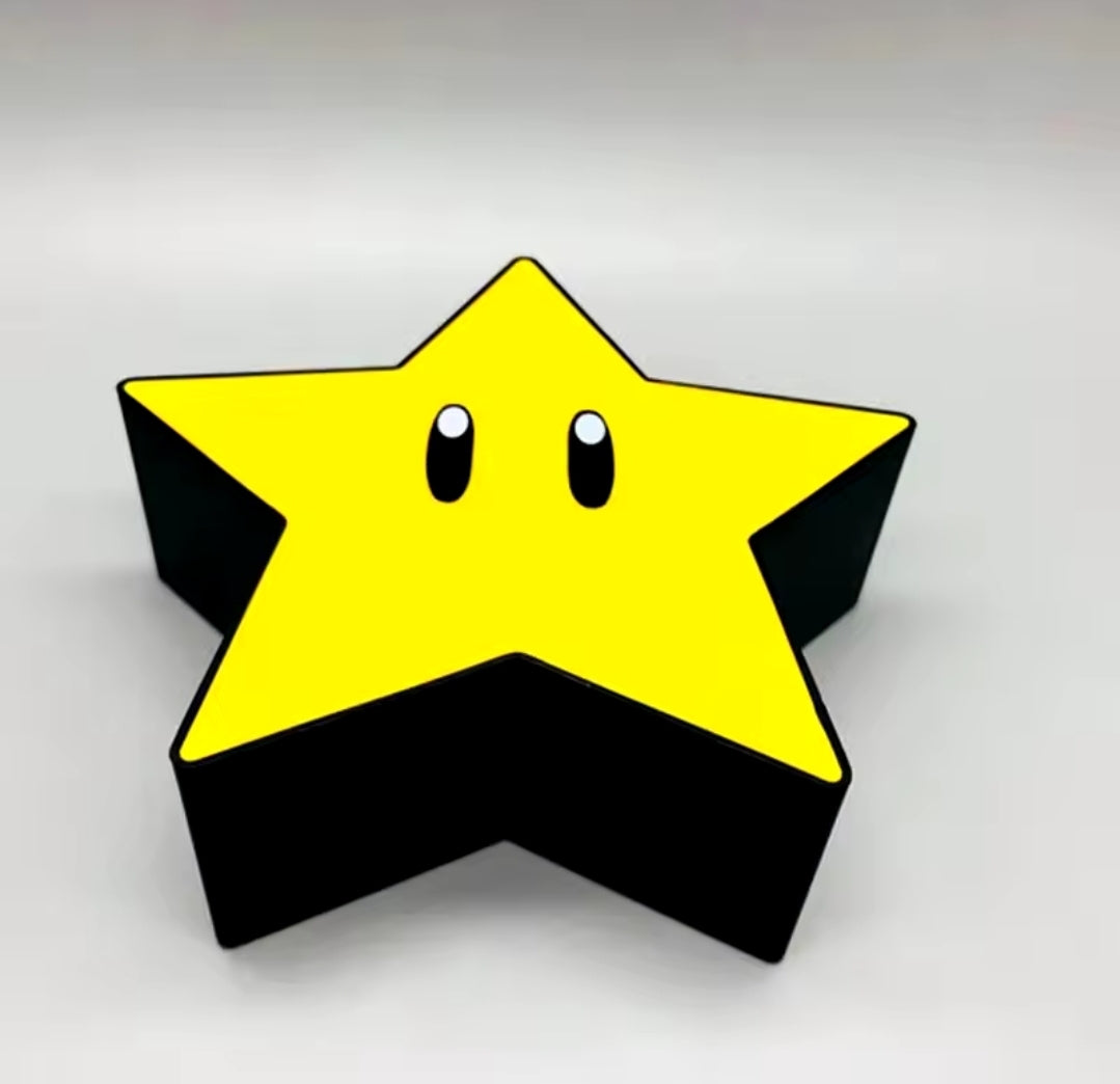 Mario Bros Style Yellow Star Night Light – LED