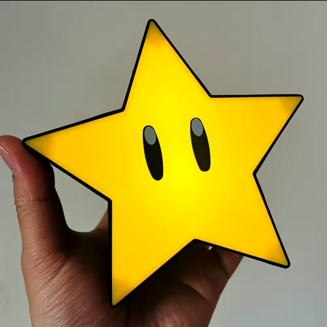 Mario Bros Style Yellow Star Night Light – LED