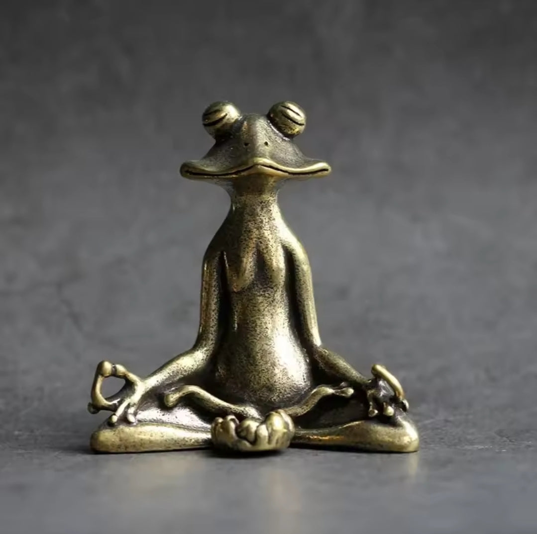 Retro Copperware Zen Frog Ornament