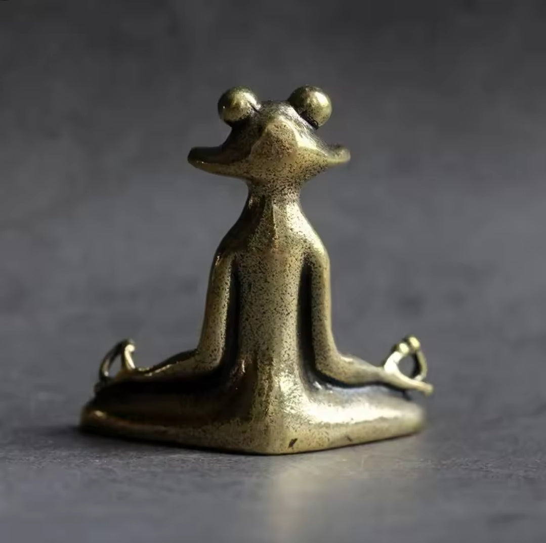 Retro Copperware Zen Frog Ornament