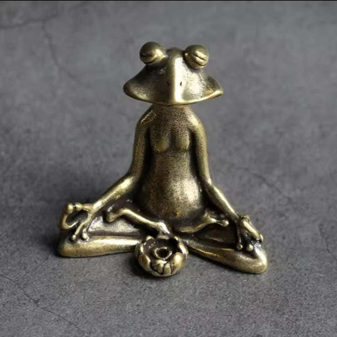 Retro Copperware Zen Frog Ornament