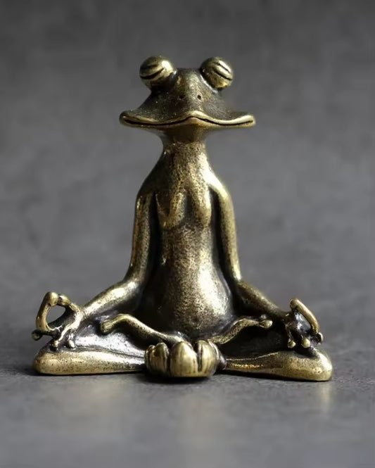 Retro Copperware Zen Frog Ornament