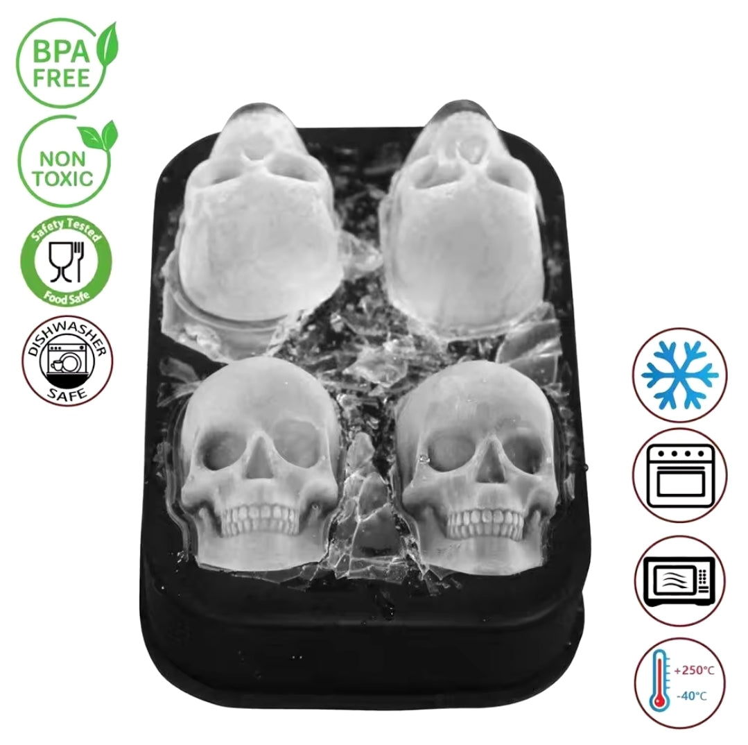 Skeleton Skull Ice Tray – Add a Chilling Twist