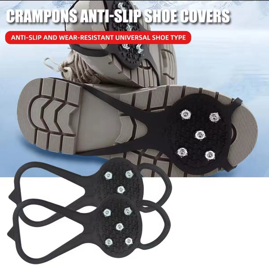 3 Pairs of Non-Slip Rubber & Metal Crampons – Ultimate Grip