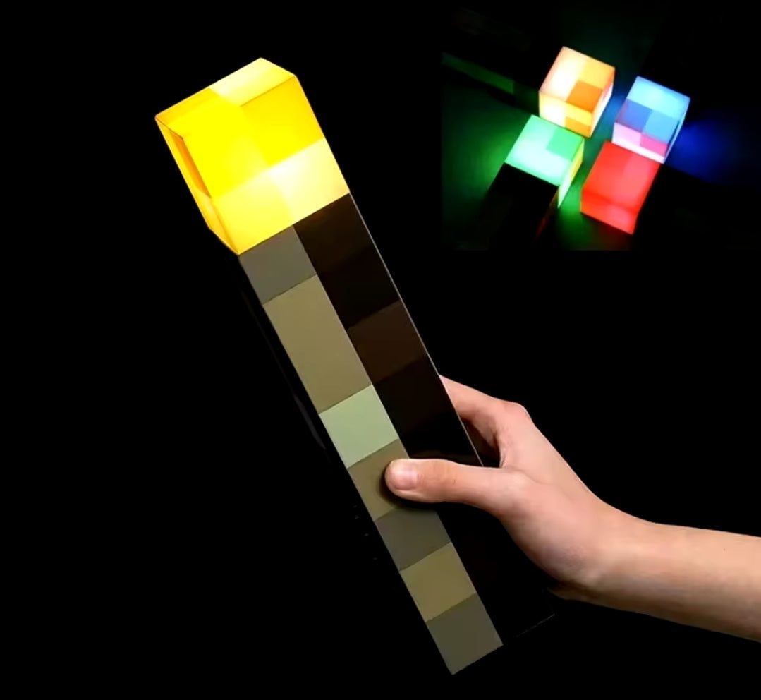 Novelty Minecraft-Style Torch Lamp