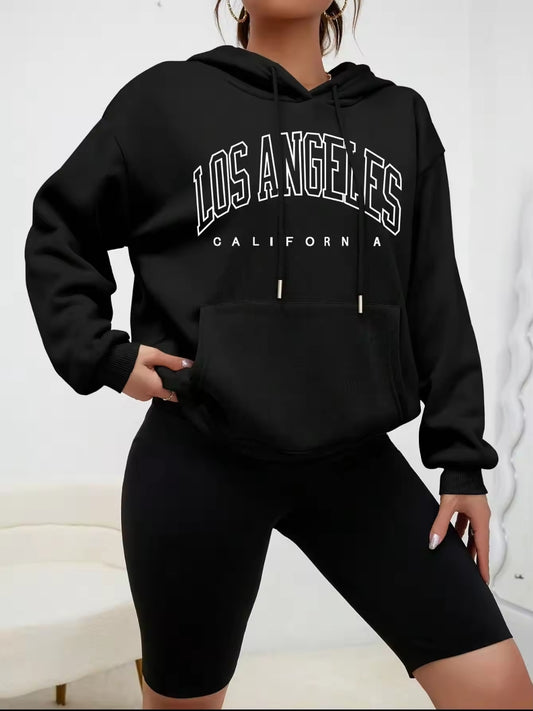 Women’s Los Angeles Style Black Hoodie