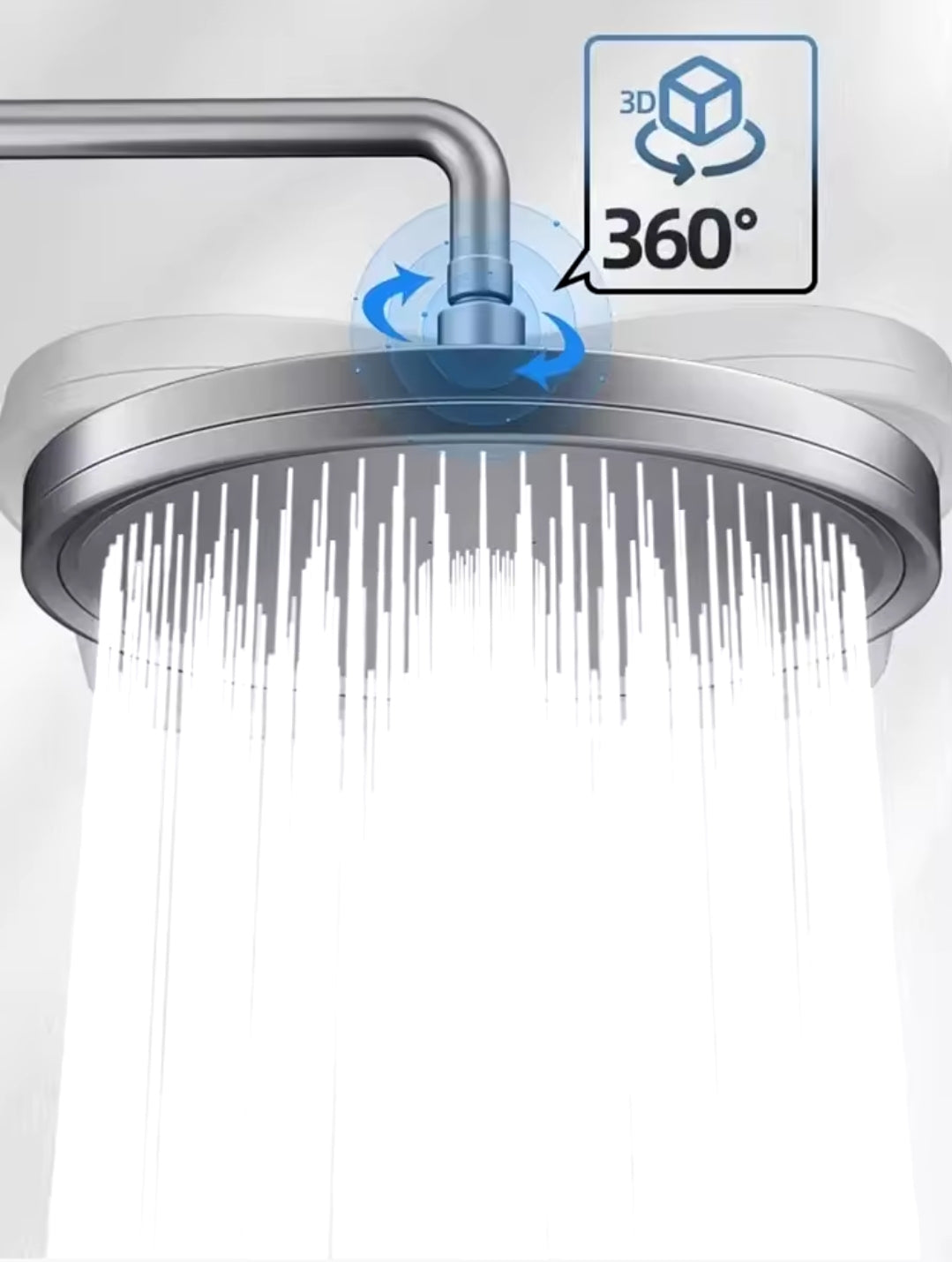 230mm Large Rainfall Shower Head – 6 Modes