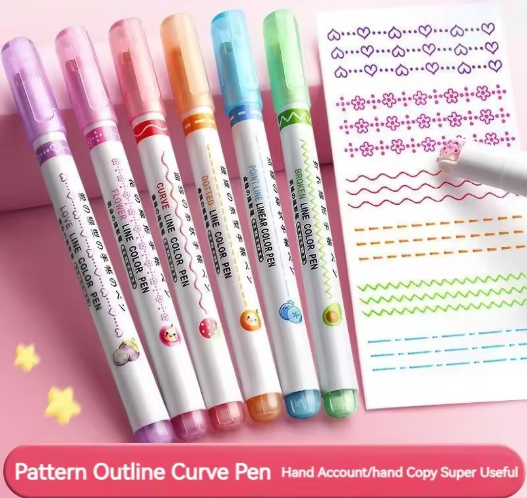 12-Piece Roller Ball Pen Set – Create Unique Patterns with Every Stroke