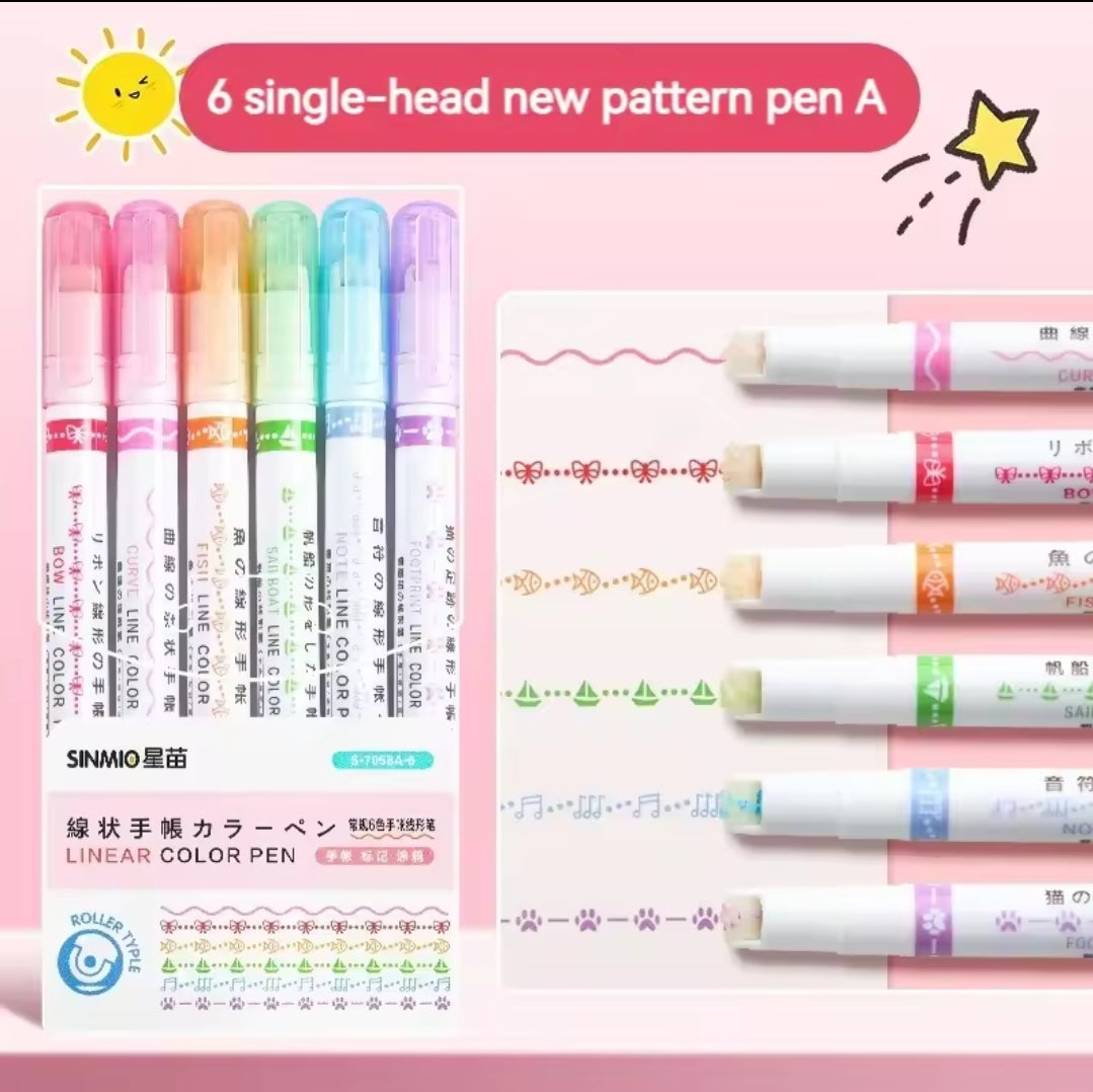 12-Piece Roller Ball Pen Set – Create Unique Patterns with Every Stroke