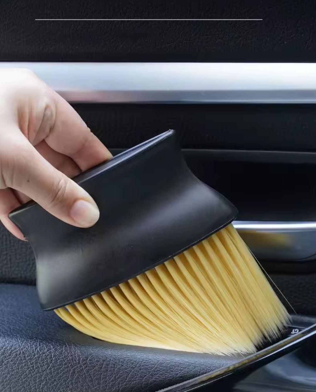 Soft Bristle Brush for Cleaning Car Interior – Perfect for Dashboards & Vents