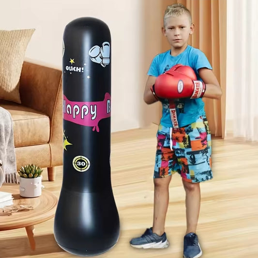 Children’s Inflatable Standing Punching Bopper Bag & Gloves