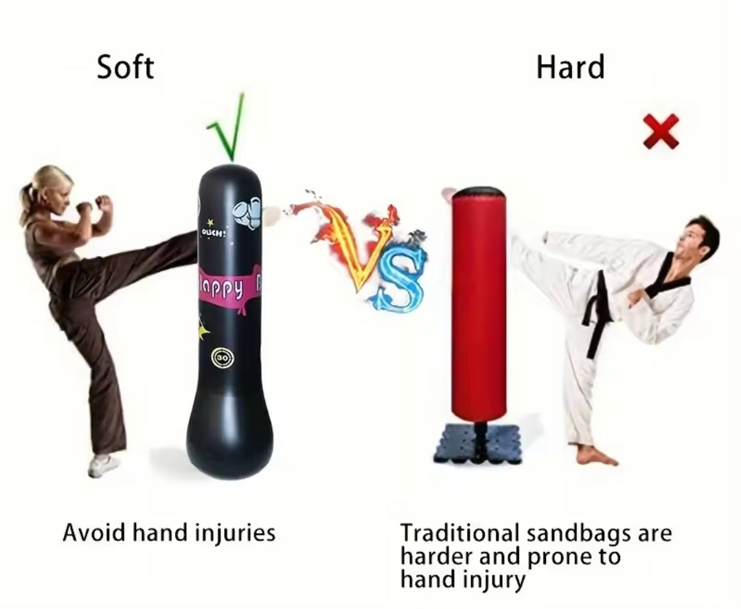 Children’s Inflatable Standing Punching Bopper Bag & Gloves