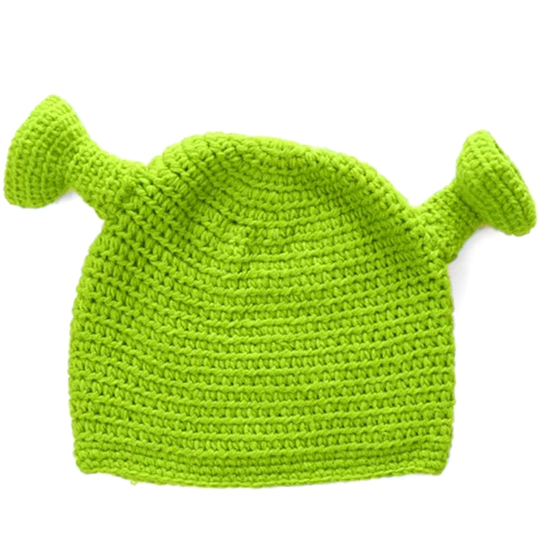 Shrek-Style Wool Hat in Green