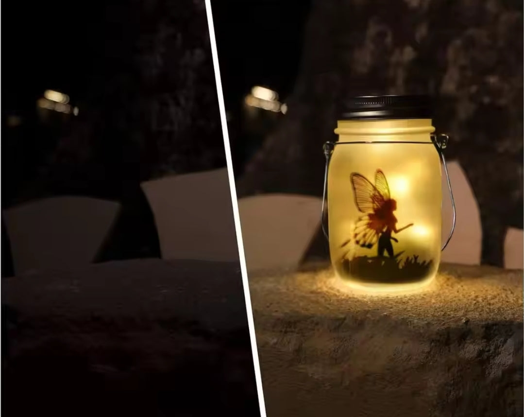 2-piece Solar LED Fairy Jars