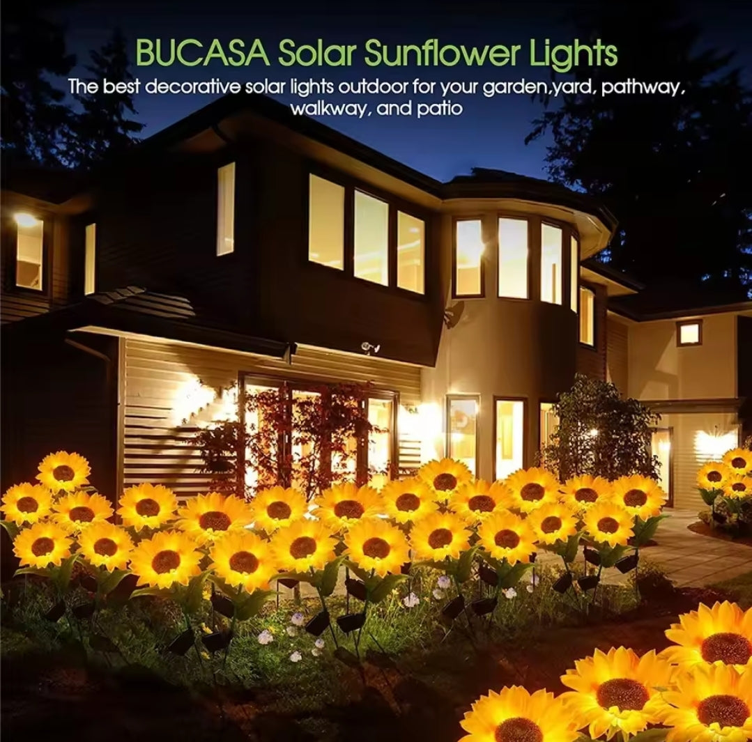 2-Piece Sunflower LED Solar Lights