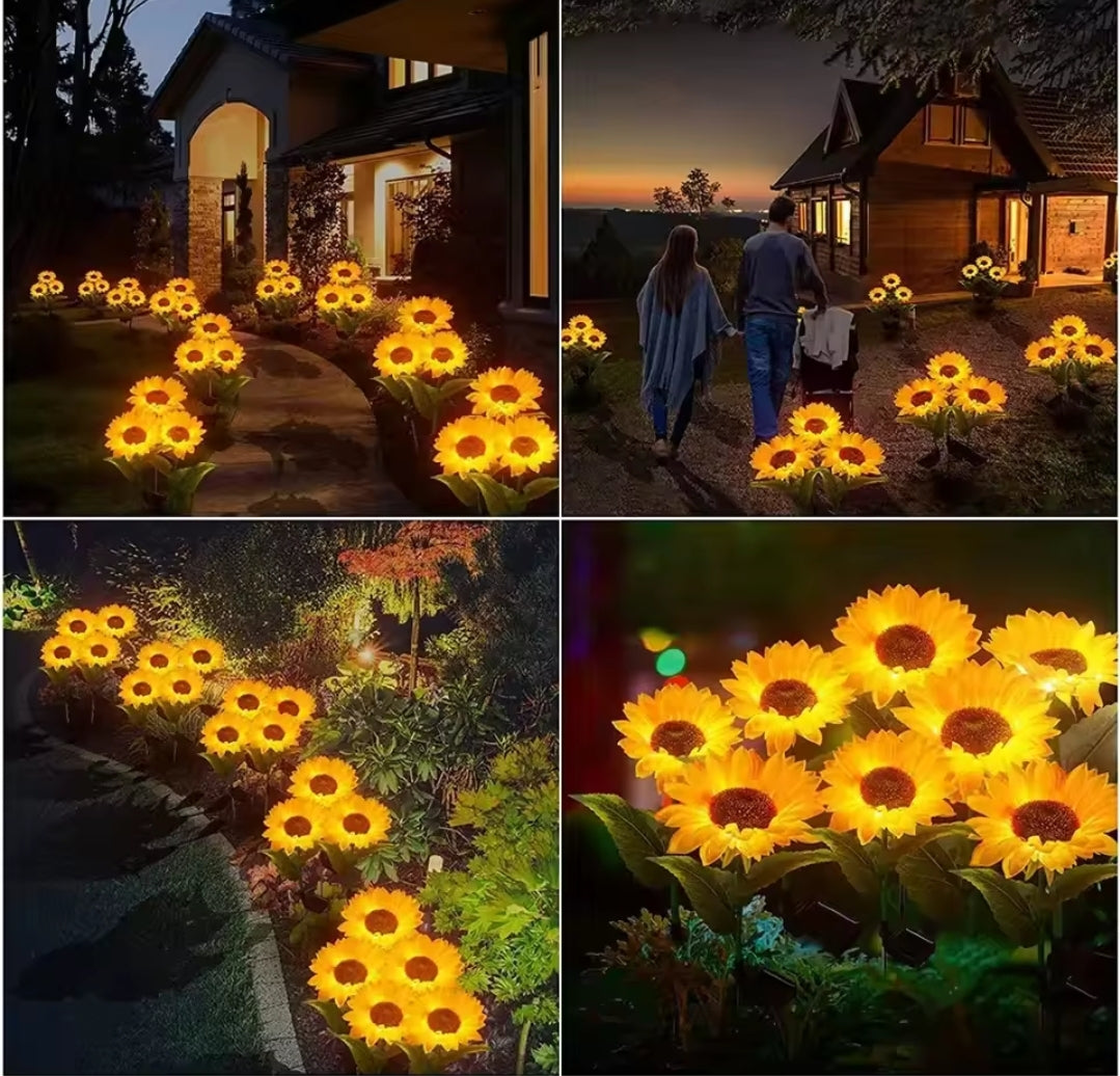 2-Piece Sunflower LED Solar Lights