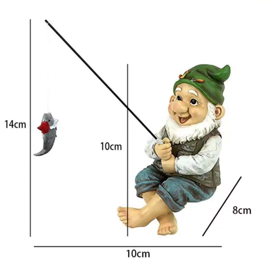 Garden Gnome with Fishing Rod