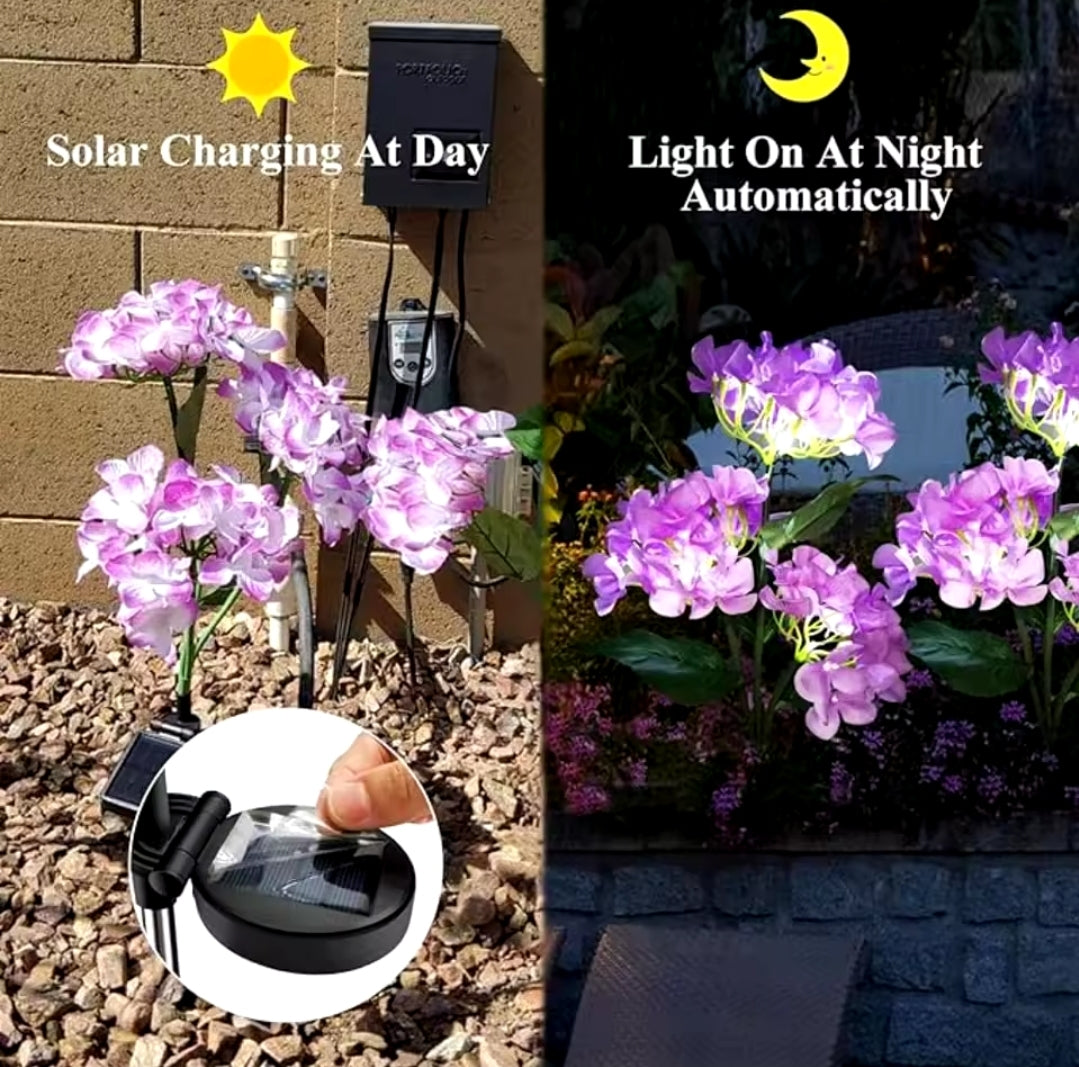 3-Head LED Solar Rose Lights