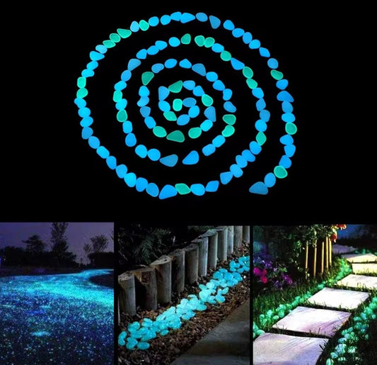 1000pc Set of Luminous Blue Solar Pebbles