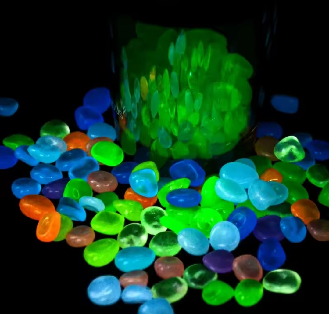 1000pc Multi-Coloured Luminous Solar Pebbles