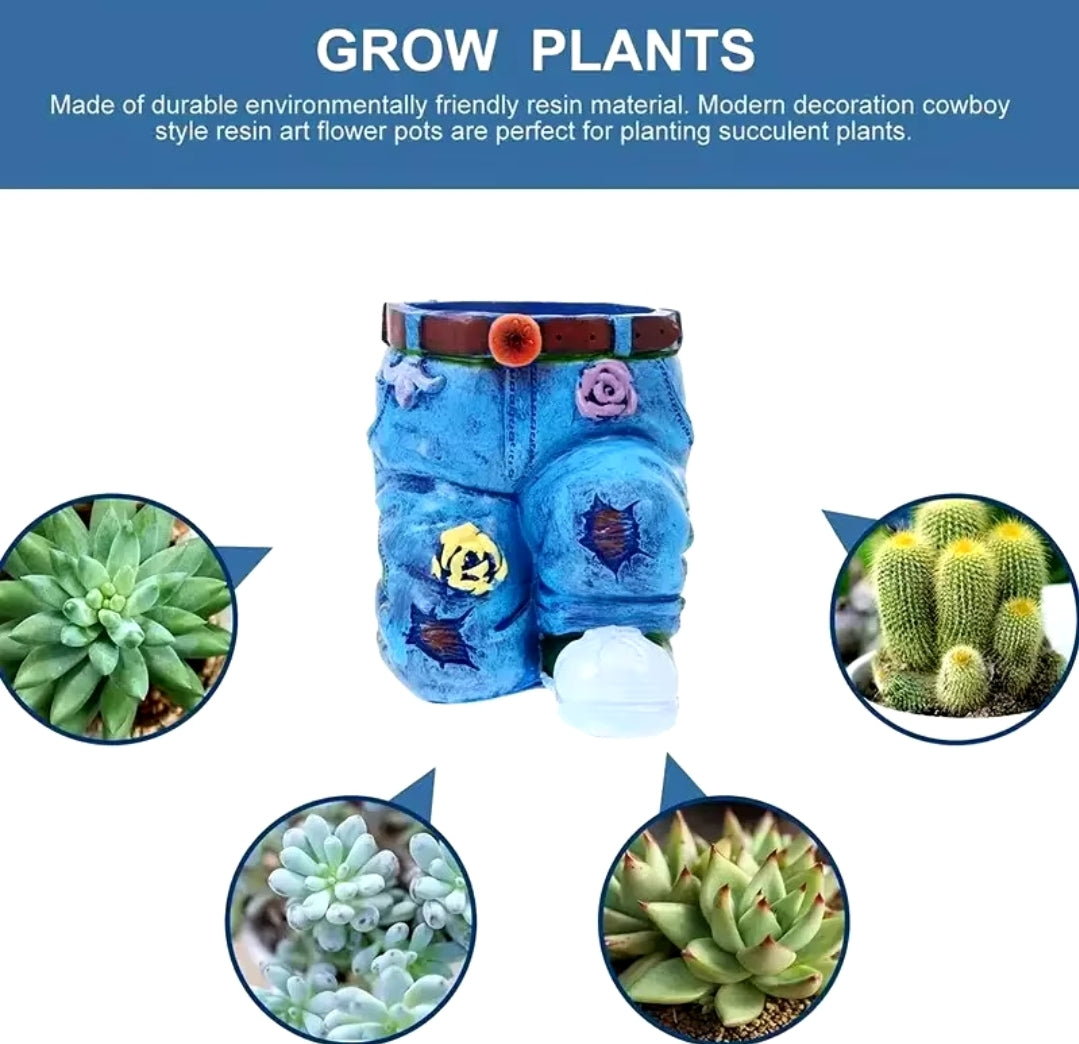 Resin Jeans Plant Pot – Quirky Decor