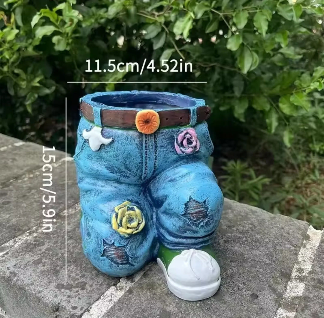 Resin Jeans Plant Pot – Quirky Decor