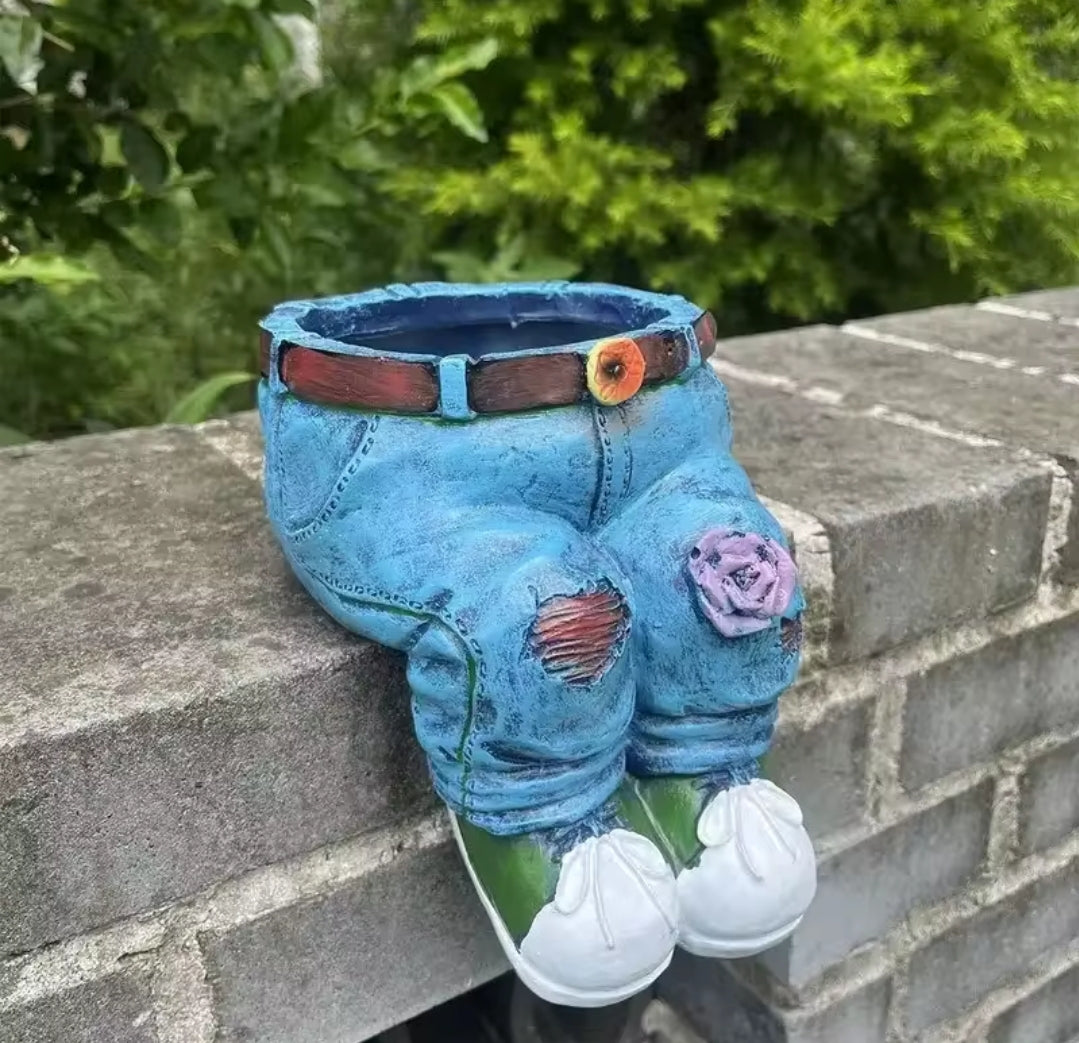 Resin Jeans Plant Pot – Quirky Decor