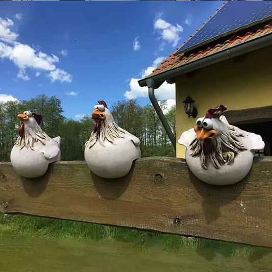 Comedy Chicken Model Décor – Whimsical Garden Fun