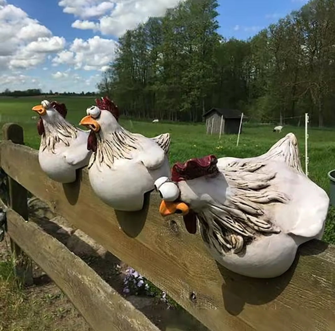 Comedy Chicken Model Décor – Whimsical Garden Fun