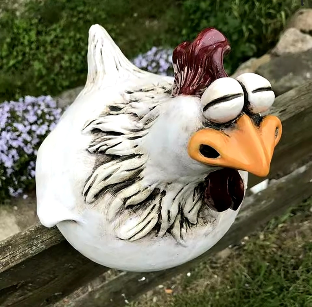 Comedy Chicken Model Décor – Whimsical Garden Fun