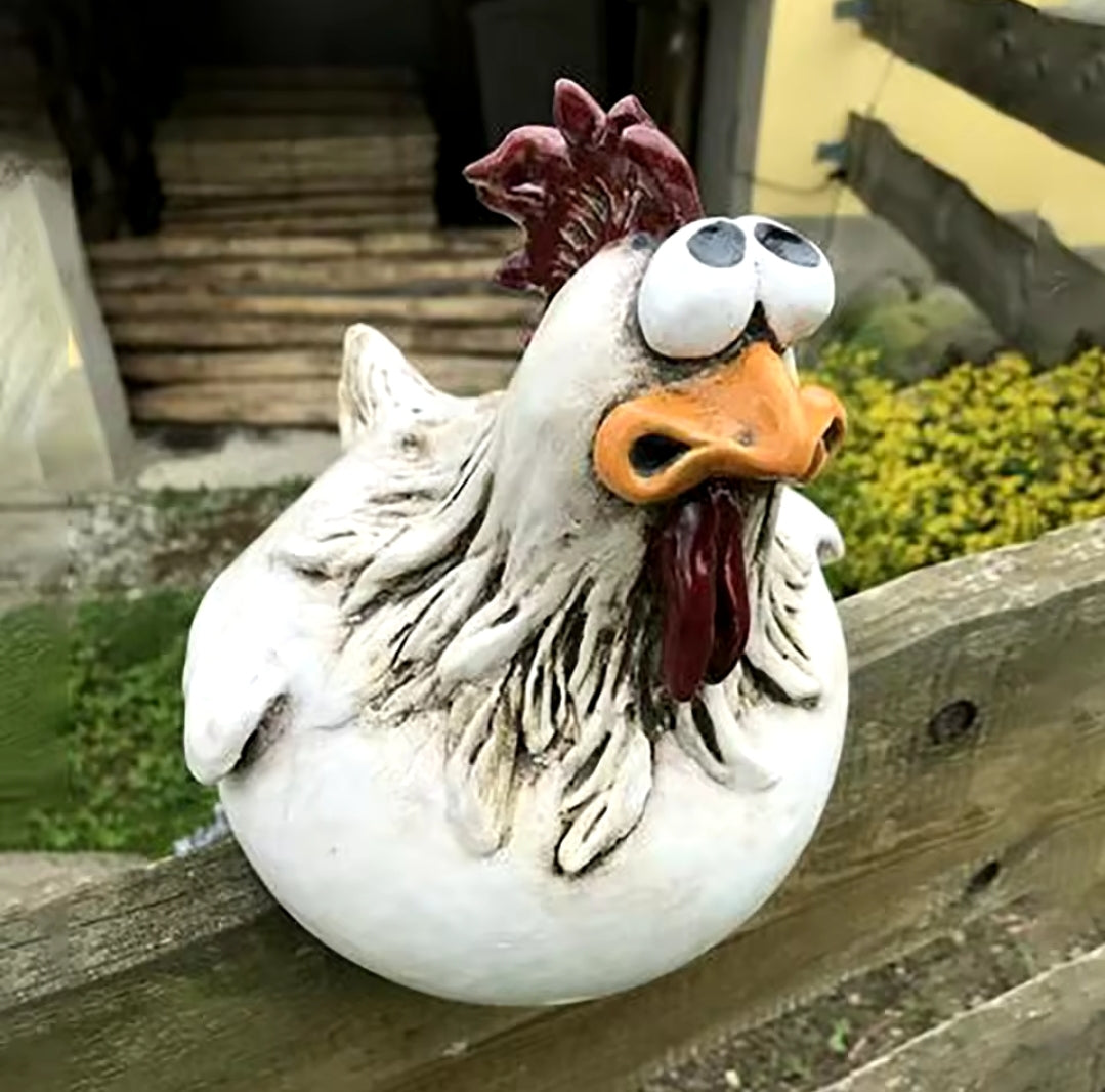 Comedy Chicken Model Décor – Whimsical Garden Fun