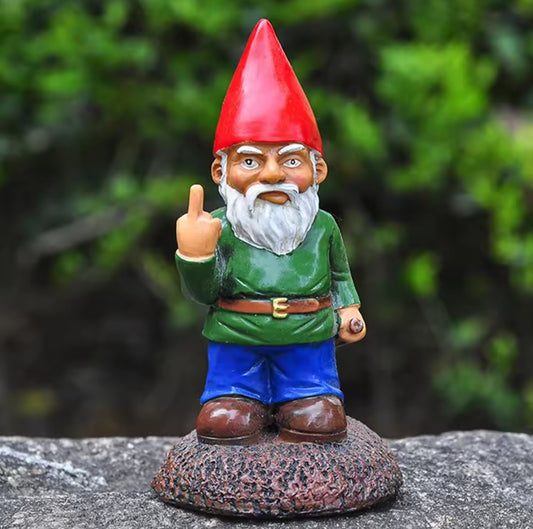 Garden Gnome Middle Finger – Add Humor to Your Outdoor Space