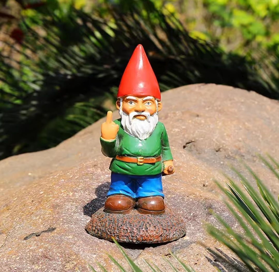 Garden Gnome Middle Finger – Add Humor to Your Outdoor Space