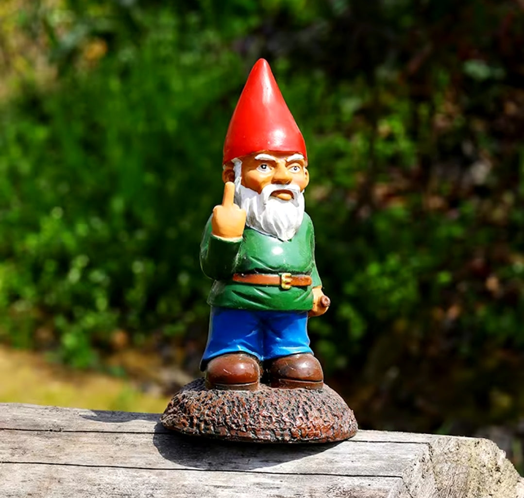 Garden Gnome Middle Finger – Add Humor to Your Outdoor Space