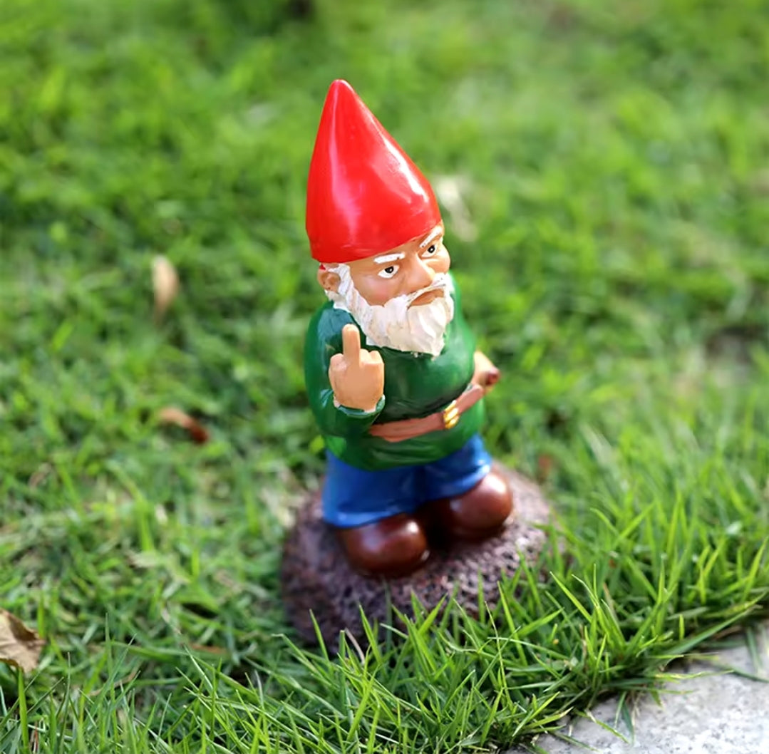 Garden Gnome Middle Finger – Add Humor to Your Outdoor Space