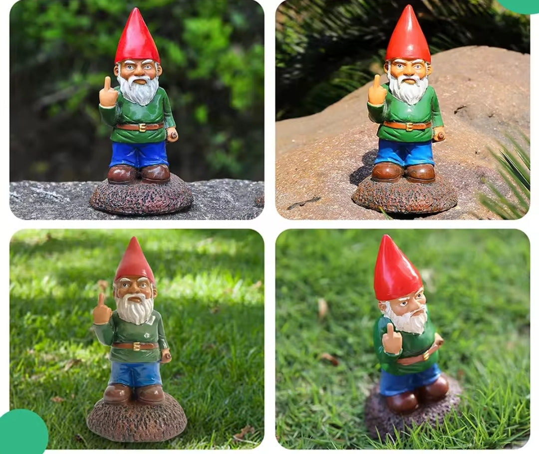 Garden Gnome Middle Finger – Add Humor to Your Outdoor Space