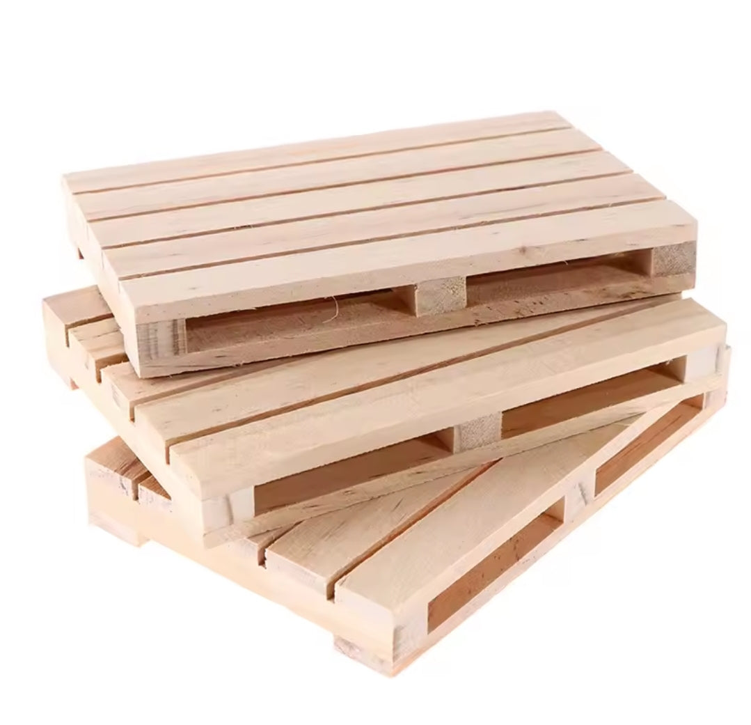 3-Piece Set Mini Wooden Pallet Drink Coasters