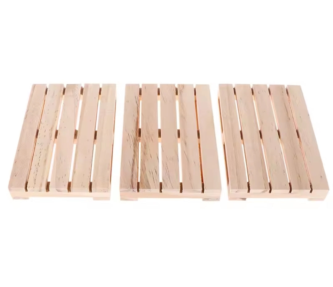 3-Piece Set Mini Wooden Pallet Drink Coasters