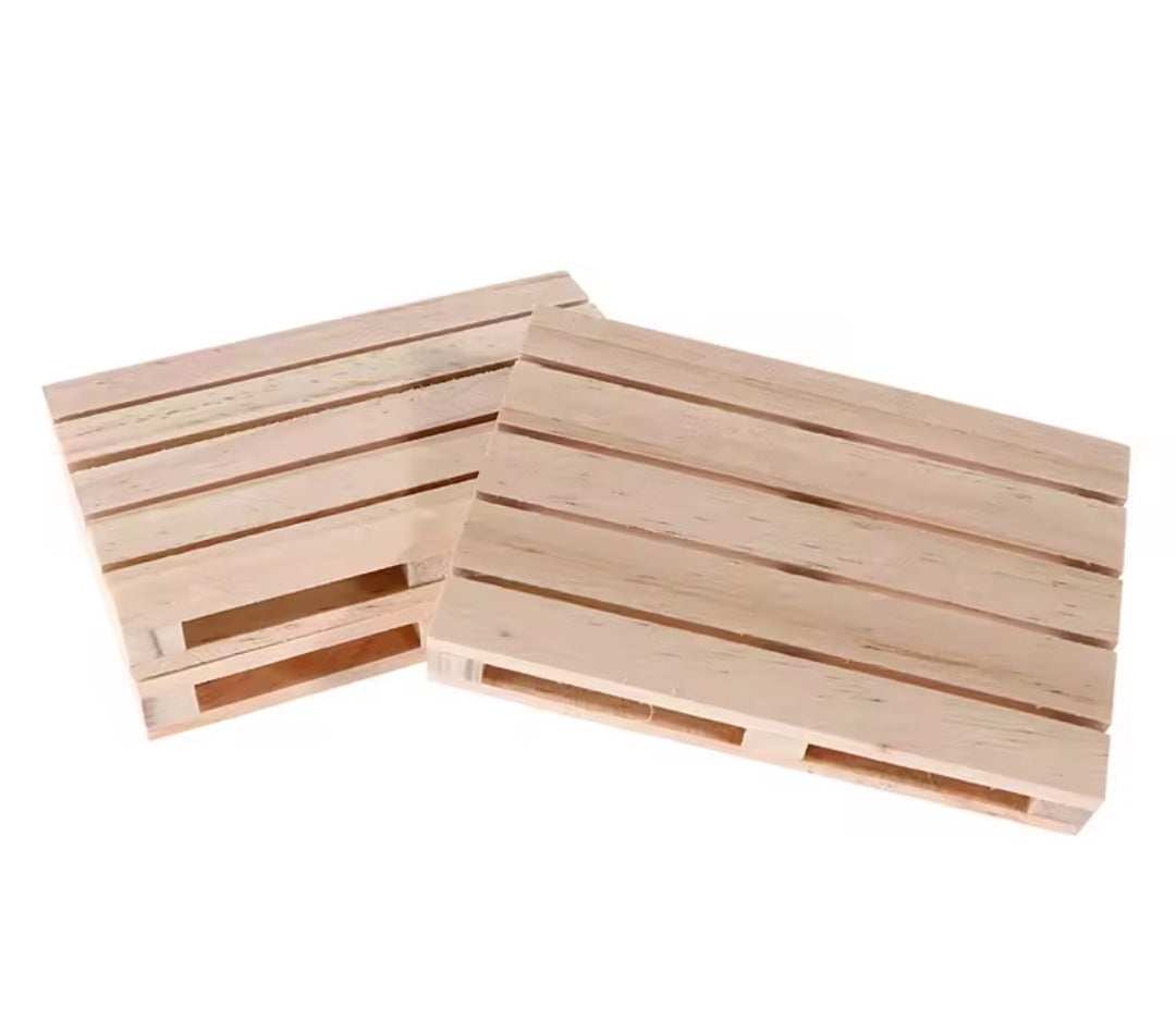 3-Piece Set Mini Wooden Pallet Drink Coasters