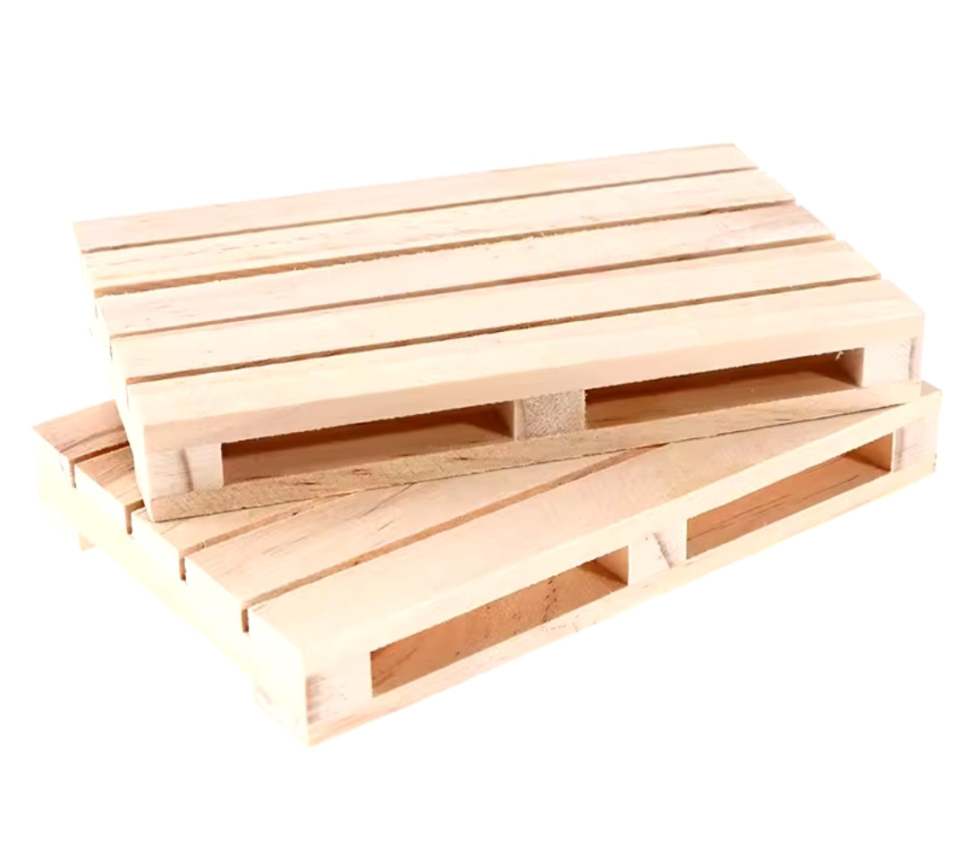 3-Piece Set Mini Wooden Pallet Drink Coasters