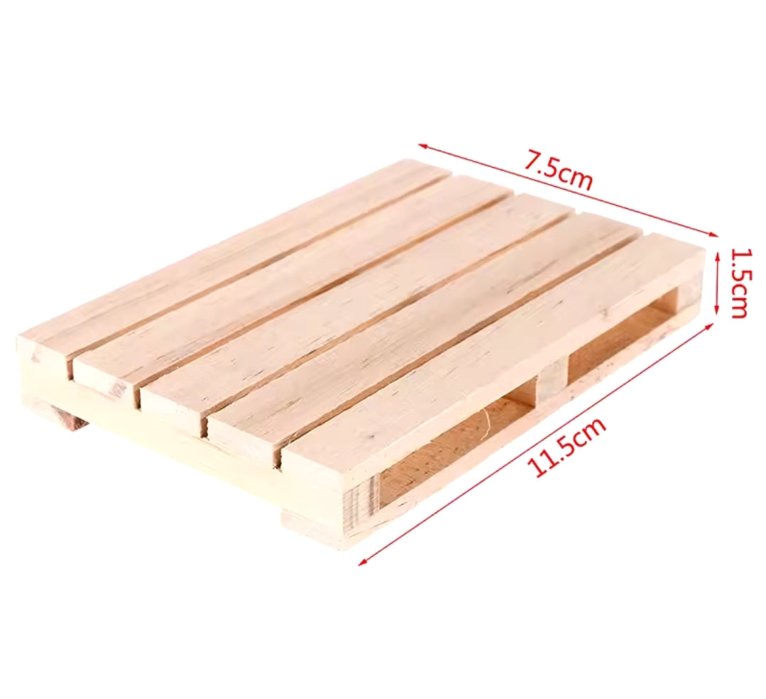 3-Piece Set Mini Wooden Pallet Drink Coasters